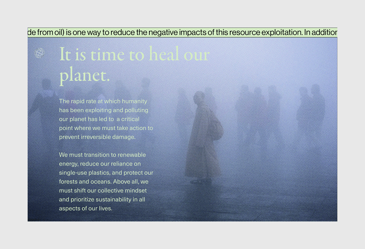 Website readymag longread editorial Nature ecosystem Ecology environment global warming ecocide  