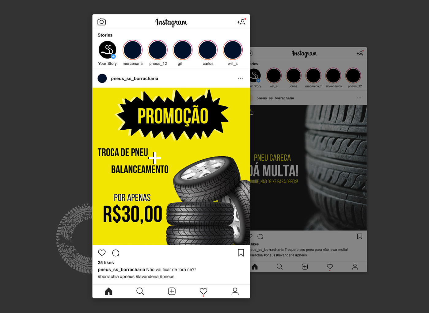 borracharia pneus Social media post designer instagram Socialmedia facebook design tires lavarapido