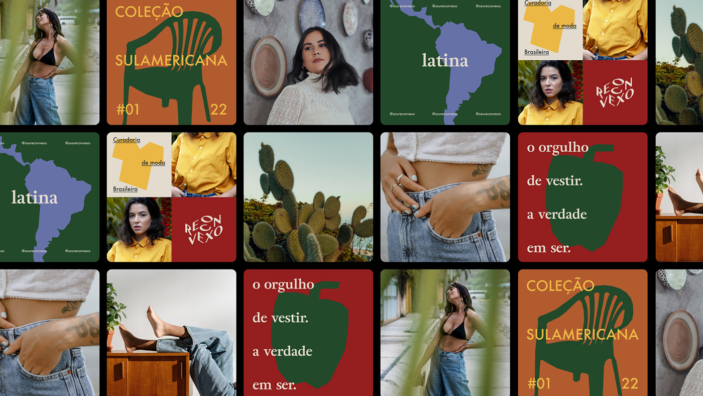 branding  Brazilian clothes Fashion  grid identity ILLUSTRATION  Latin Latin America Photography 