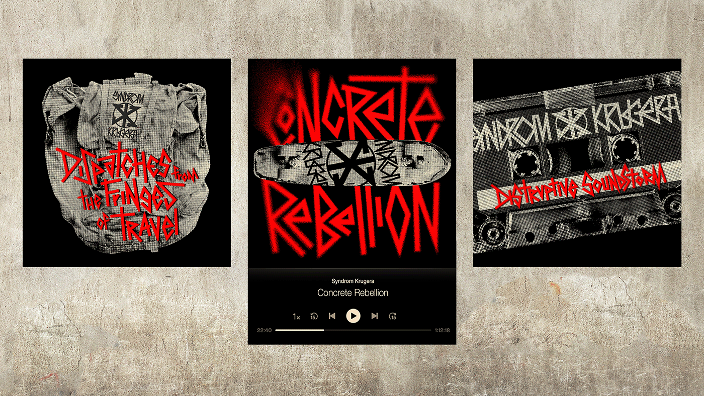 skateboarding podcast punk graphic design  branding 