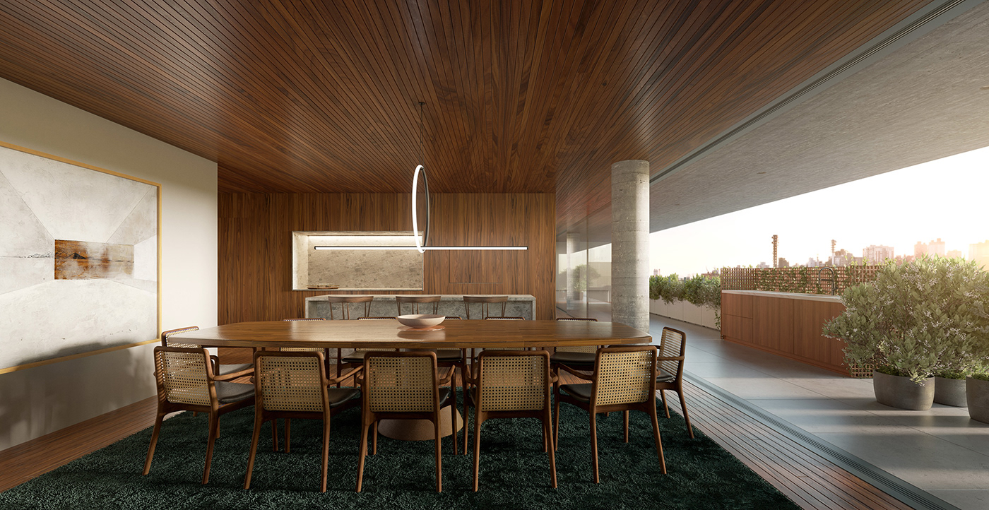 architecture Isay Weinfeld Brazilian Architecture blackhaus realistic rendering modernism marketing   high-quality renderings star architect CGI