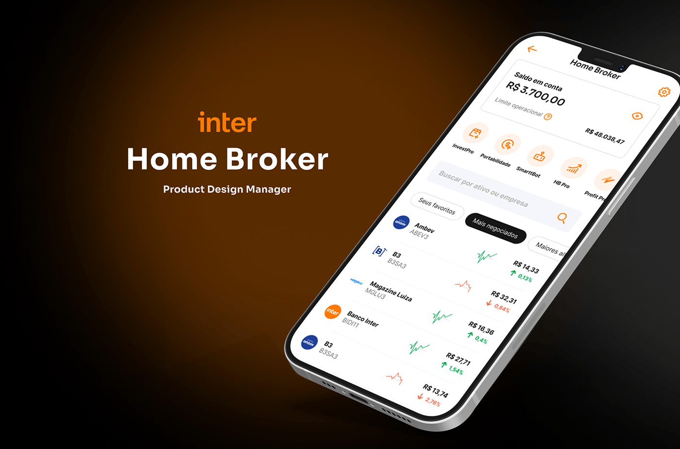 Fintech UX design user interface Figma user experience Mobile app home broker