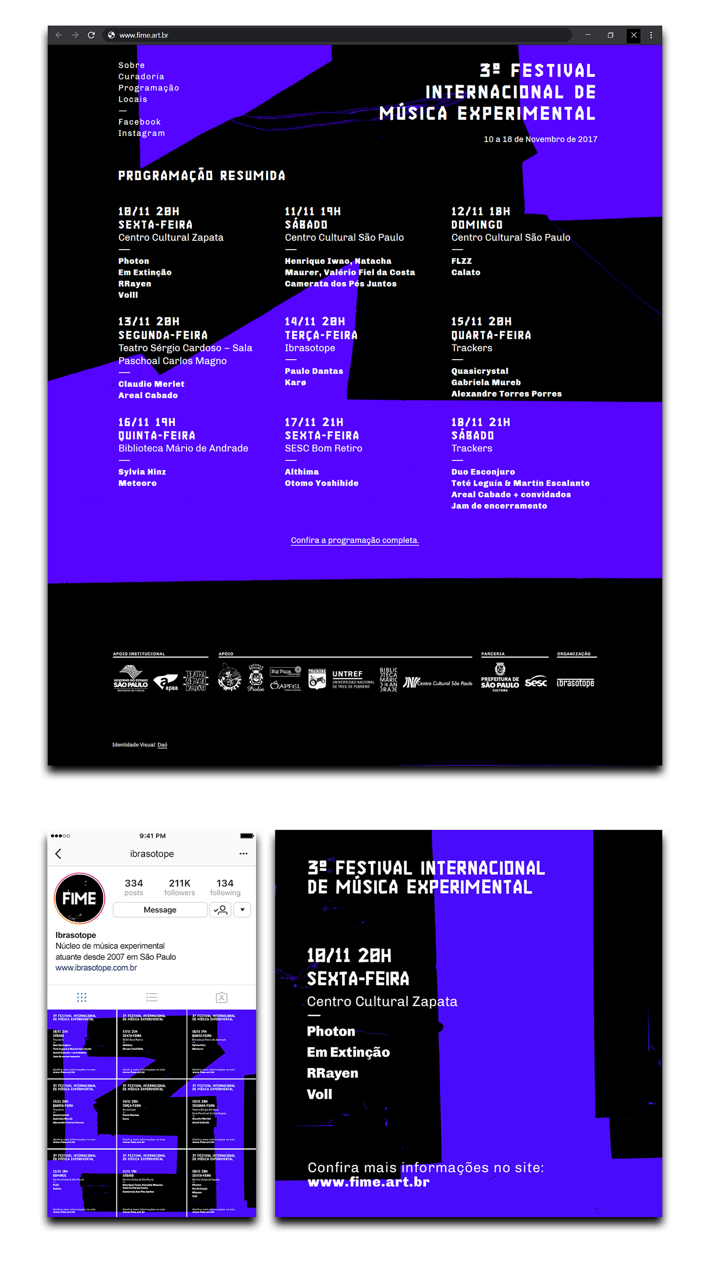cartaz experimental festival music poster type Website