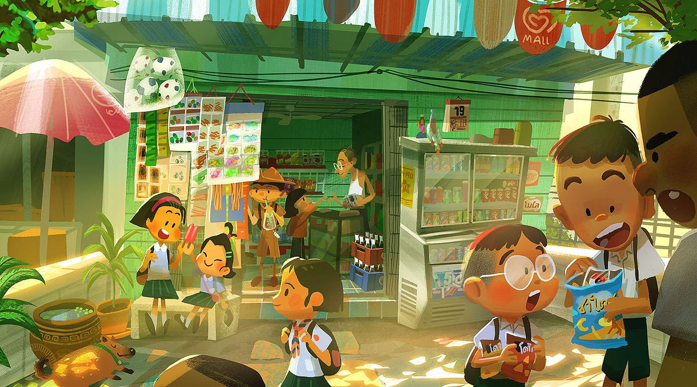 children's book book Character design  visualdevelopment Thai Thailand asian Bangkok Digital Art  kid