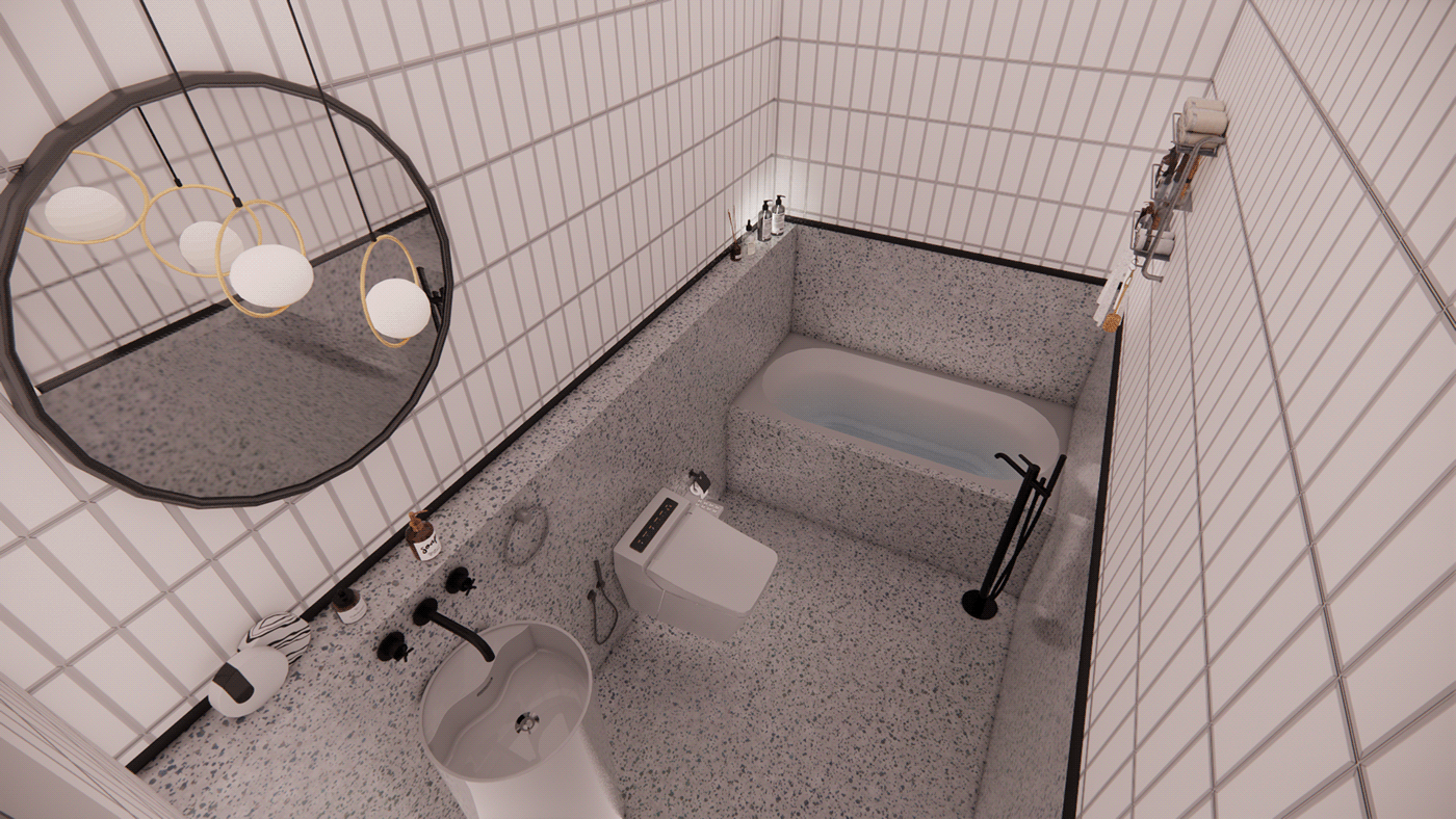 accessories Interior enscape SketchUP lighting bathroom Fixtures colorthemes