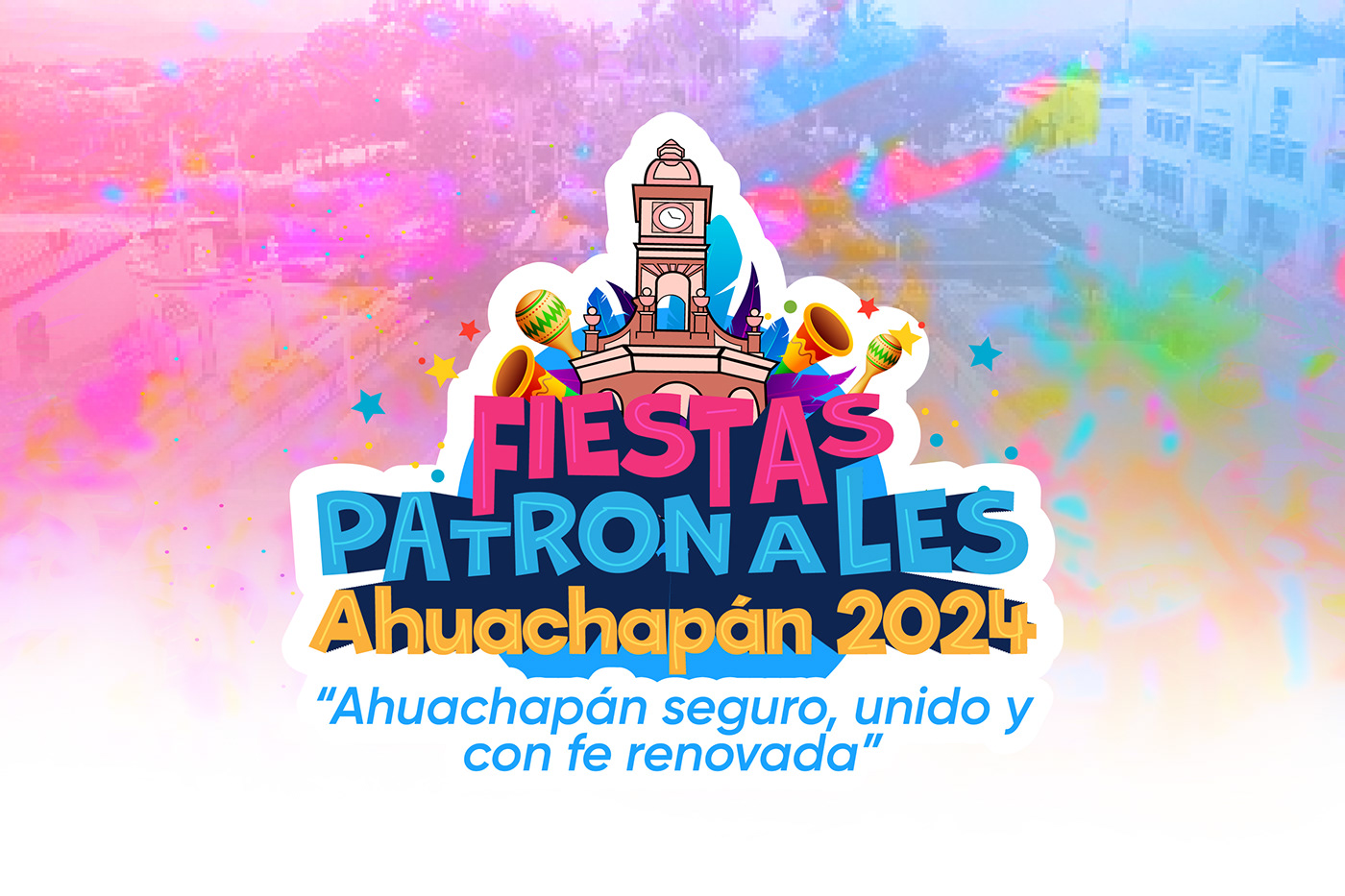 fiestas patronales Ahuachapán El Salvador diseño gráfico culture festival Social media post