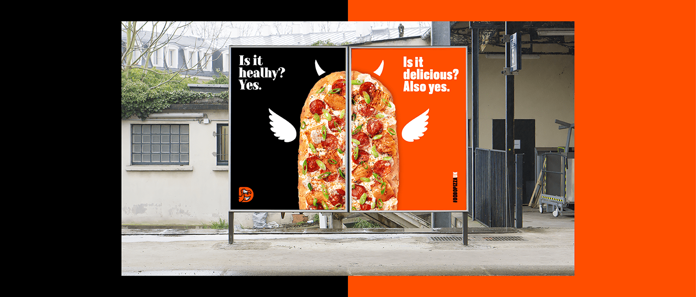 box branding  dodo Fast food gourmet Packaging Pizza UK black orange