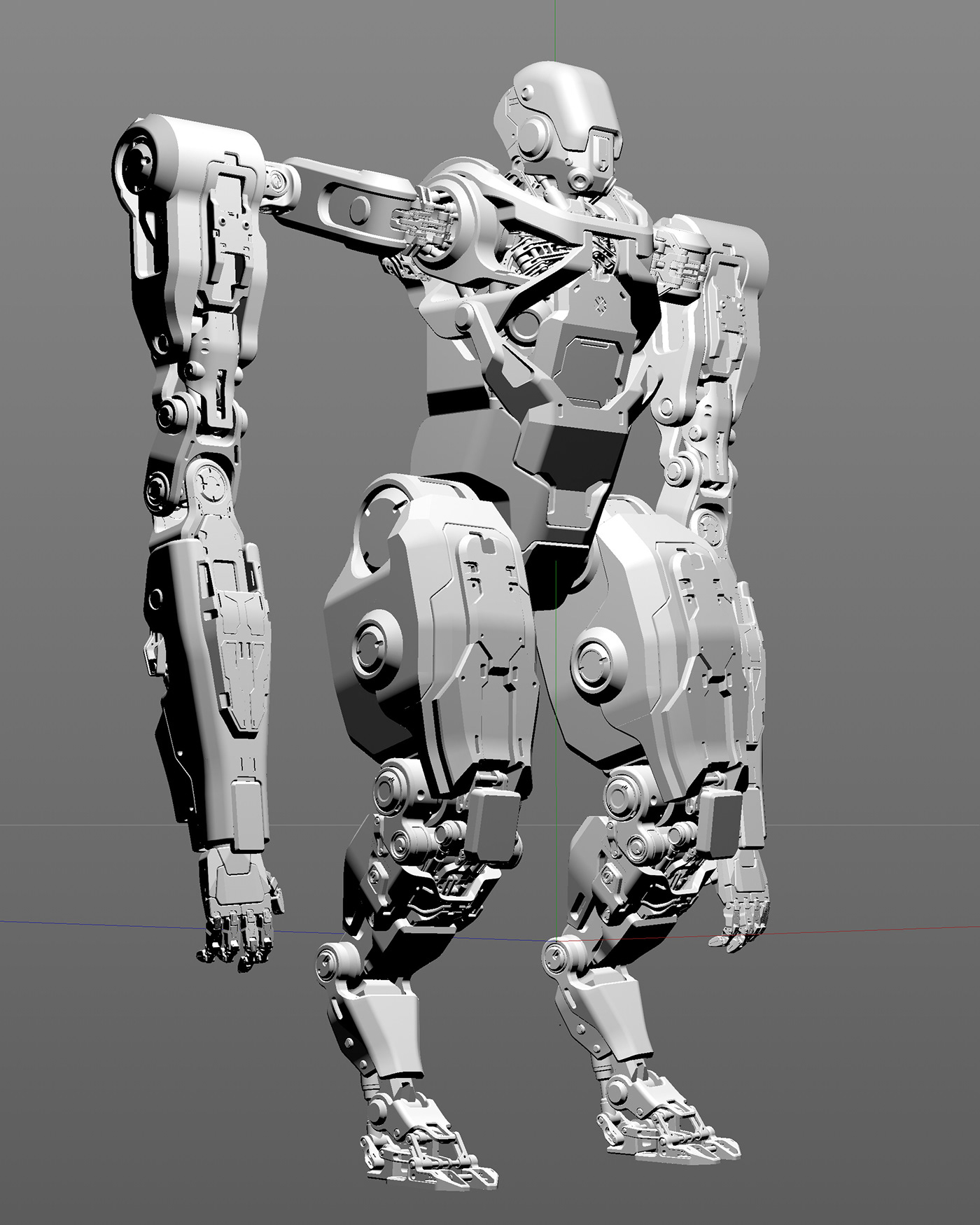 3D c4d Character design  concept art Game Art octane parallel robot sci-fi tcg