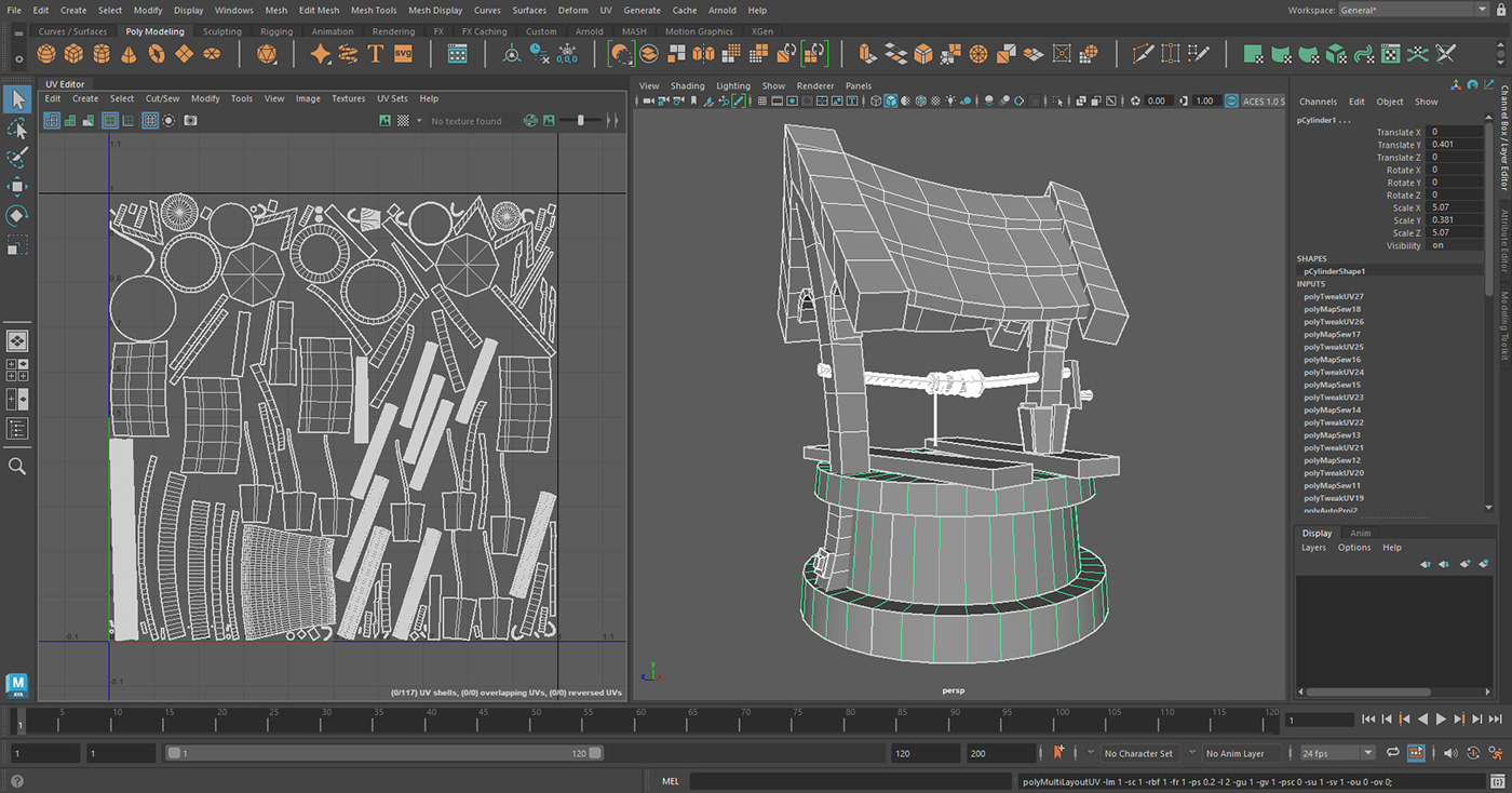 Maya Substance Painter Zbrush sculpting  texturing stylized digital3d Render 3D well