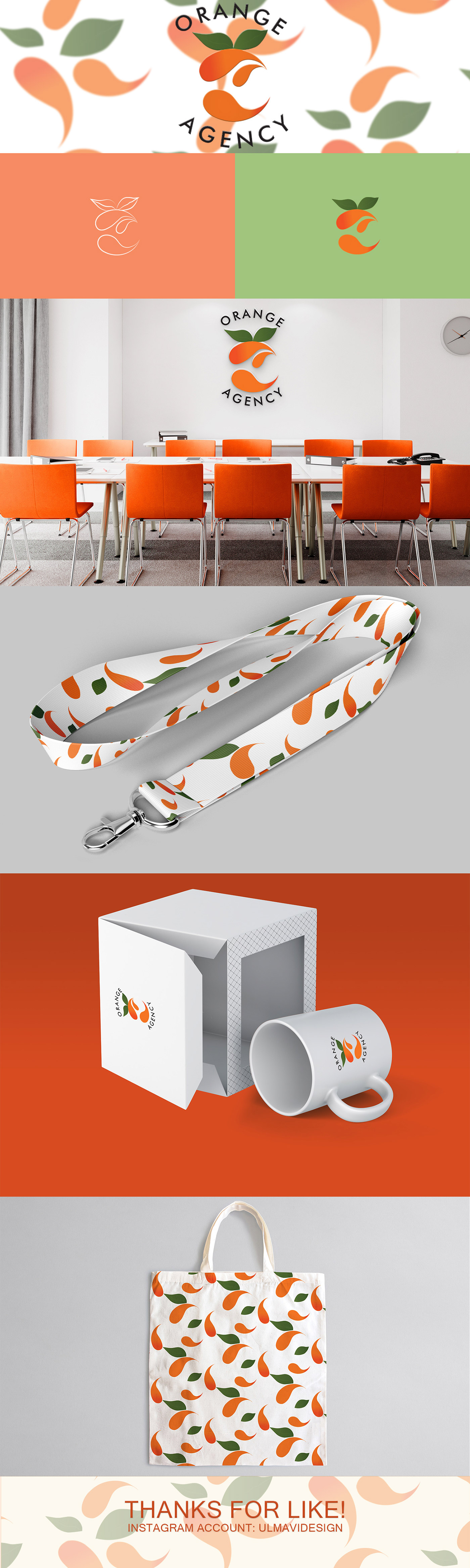 advertisement agency bag brending discoverne logo orange orangeagency orangecolor pattern