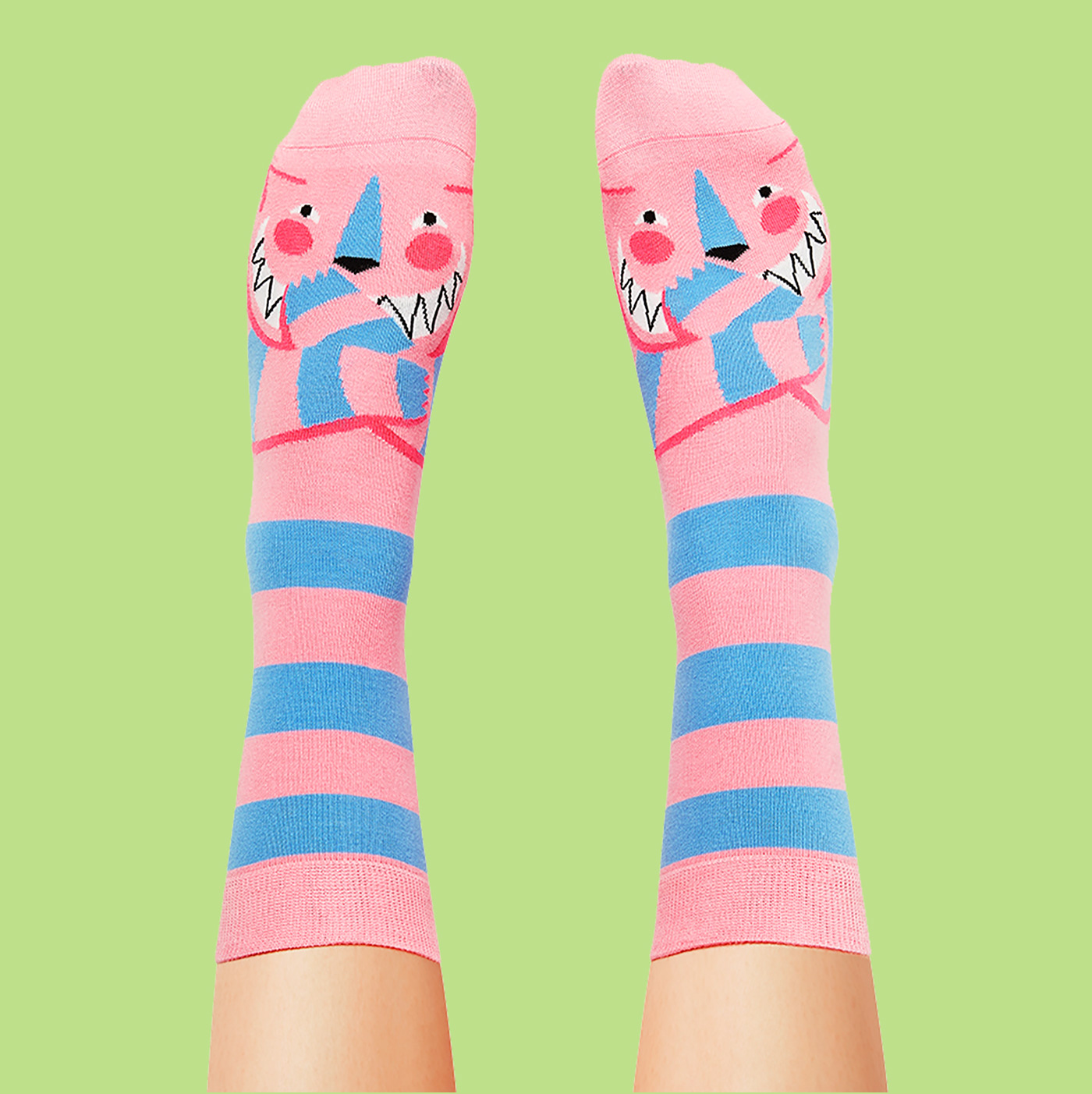 alice in wonderland digital illustration fashion design mushroom packaging design socks socks design tea party