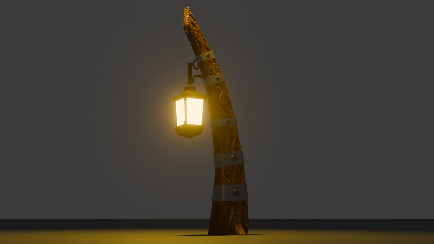 Street Lamp light model night 3D Render