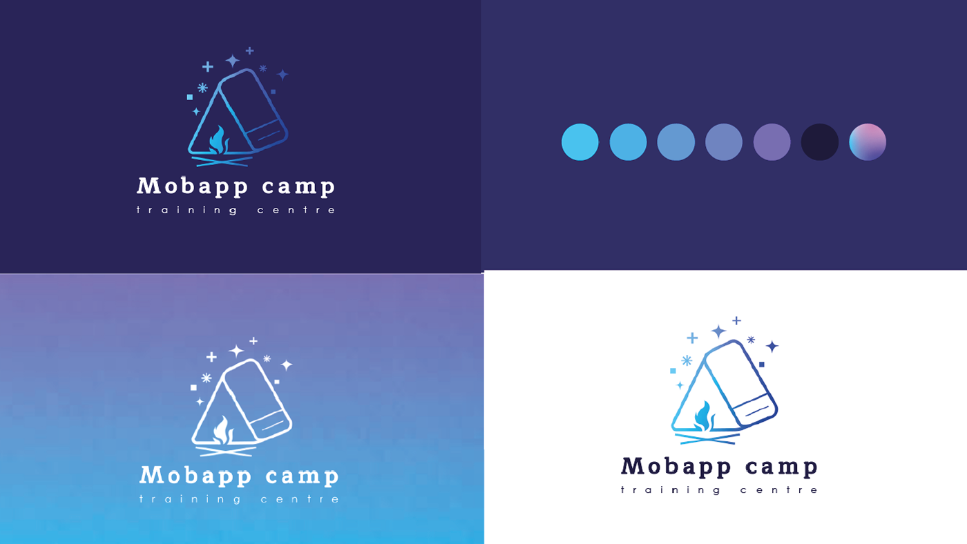 mob camp UI ux coding logo branding 