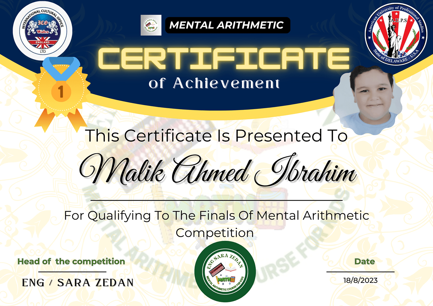 certificate appreciate