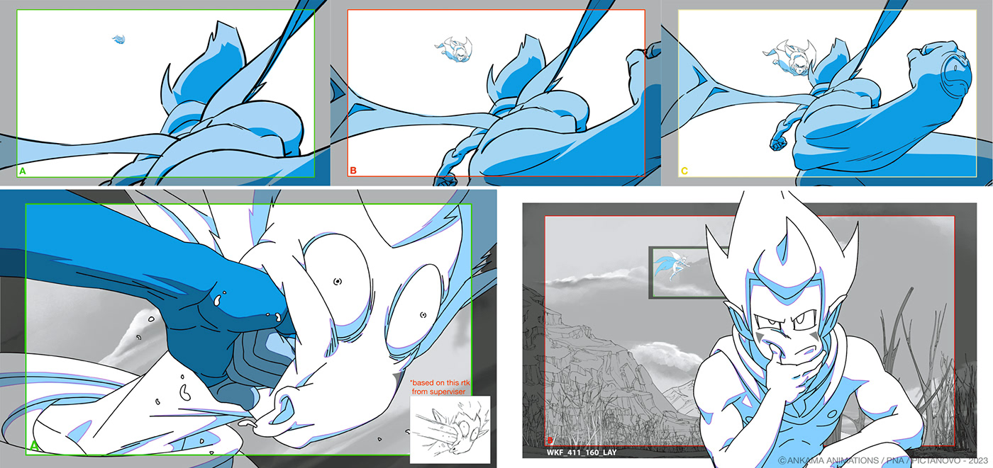 animation  2D Drawing  wakfu ankama japanimation layout posing