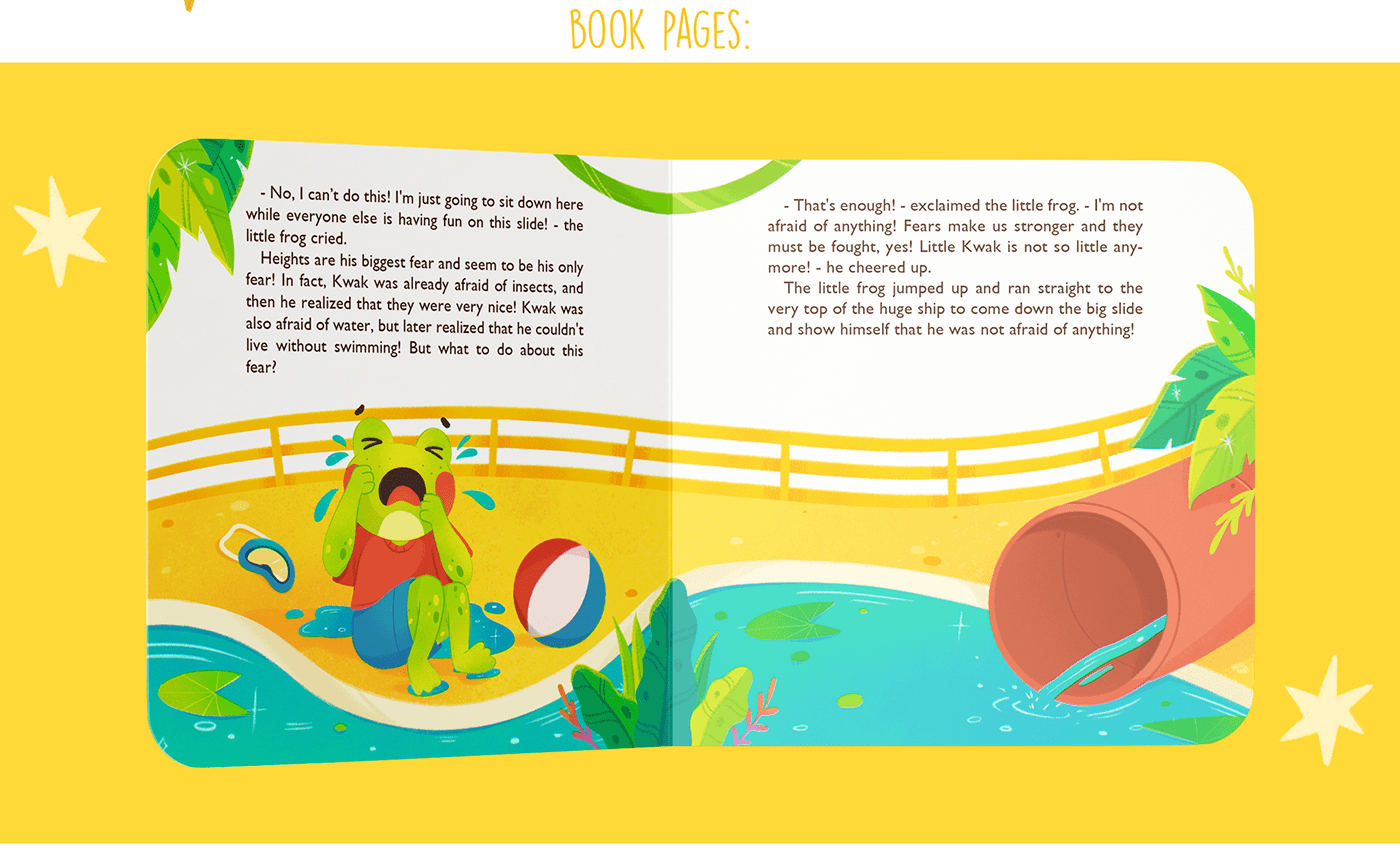 frog book page illustration art picture book character design 