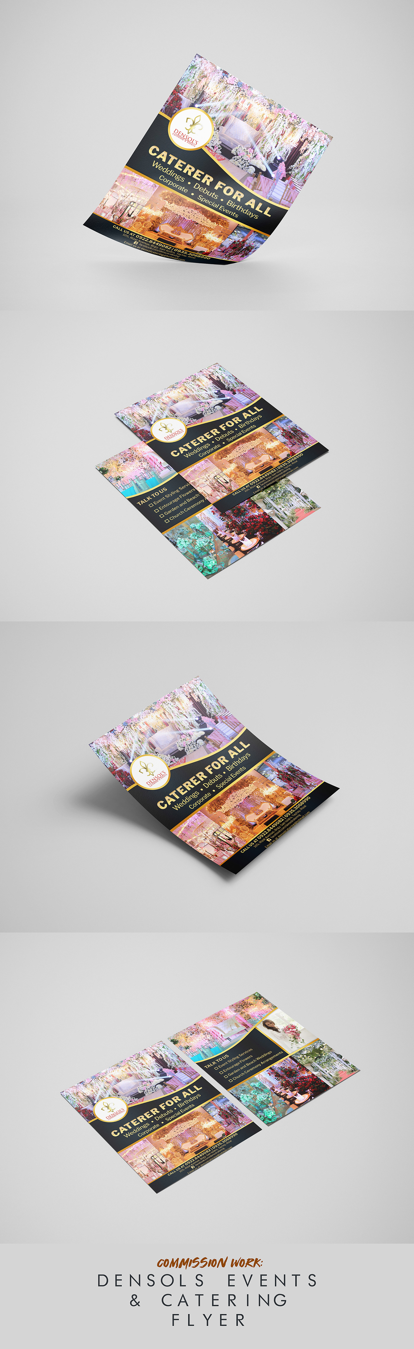 flyer graphicdesign printdesign corporate branding  Events densolscatering&events
