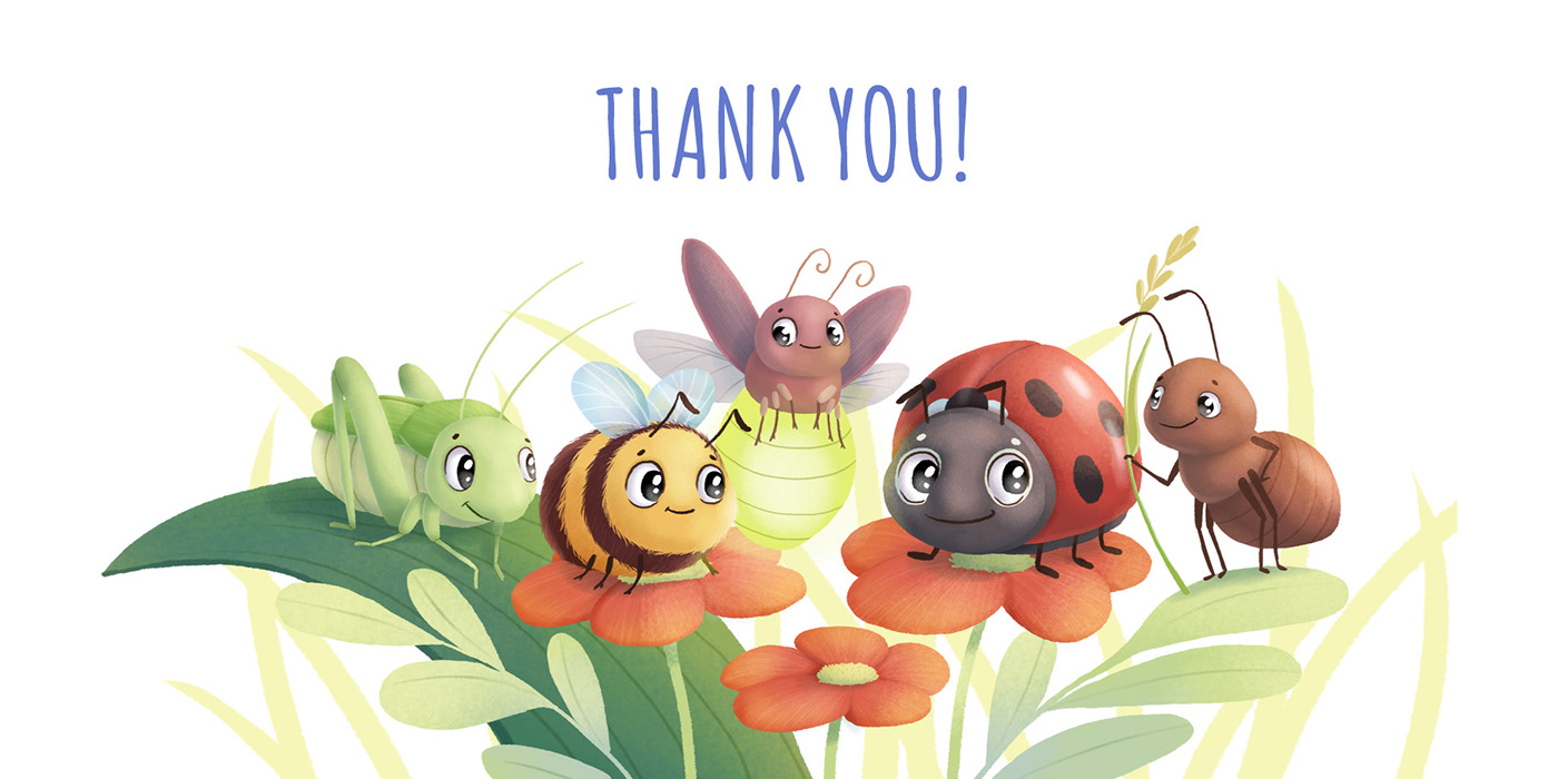 insect bug Digital Art  children's book children illustration book Character design  cartoon digital illustration cute