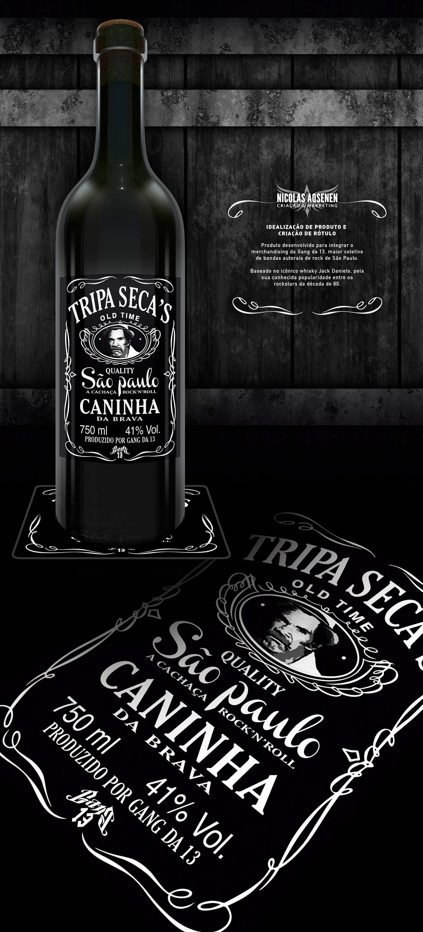 jack daniels Whisky cachaça bebida bottle Garrafa rótulo Label