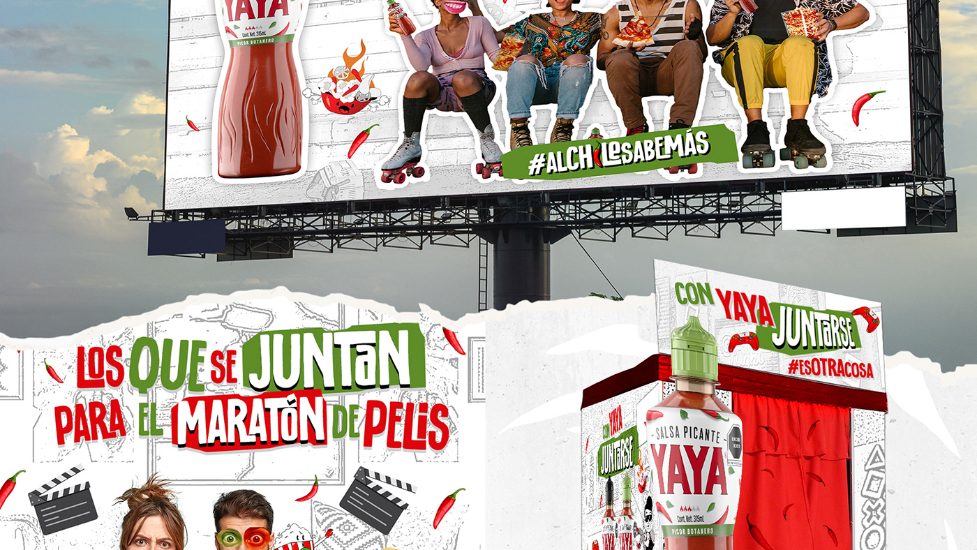 Alimentos salsa publicidad campaña publicitaria diseño gráfico