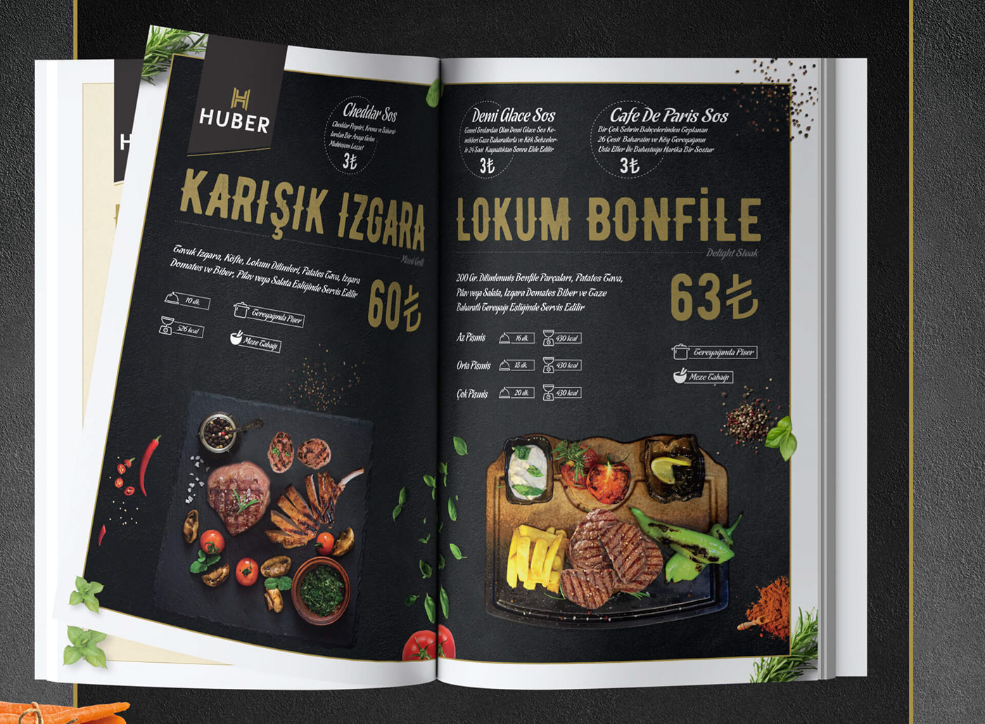 brochure concept design flyer Food  magazine menu