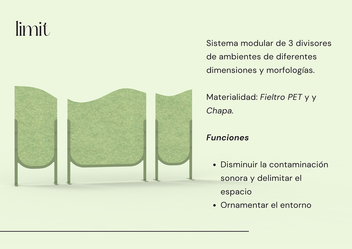 mobiliario furniture sustentable architecture Diseño de Muebles Divisor de ambientes