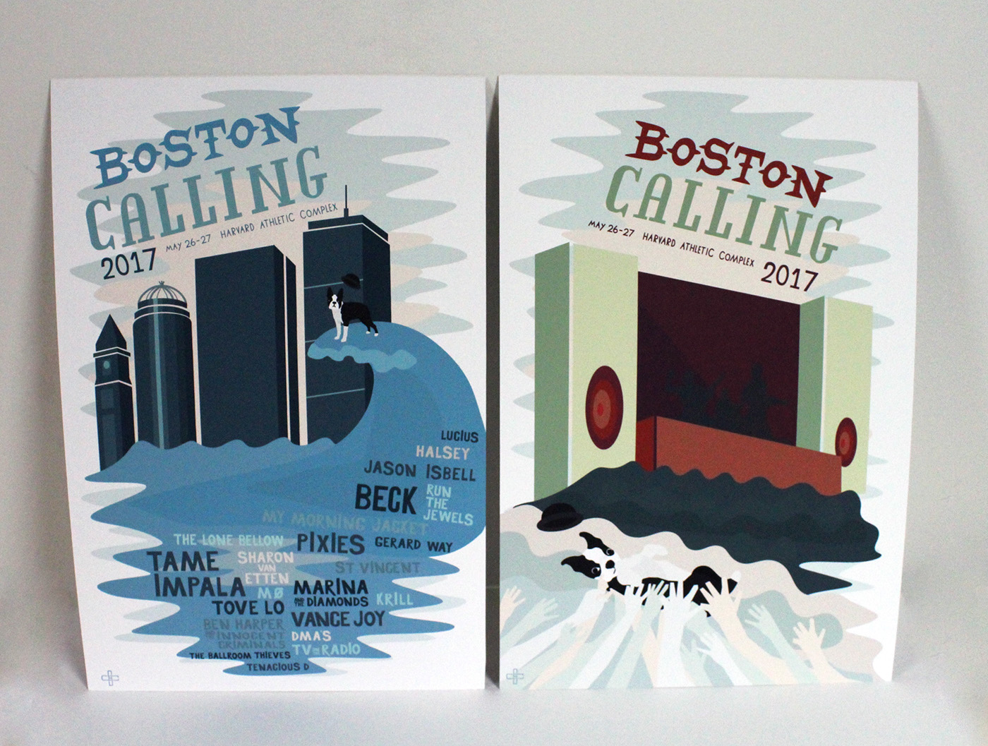 boston boston calling posters stopmotion digital illustration Hand Typography event advertisement