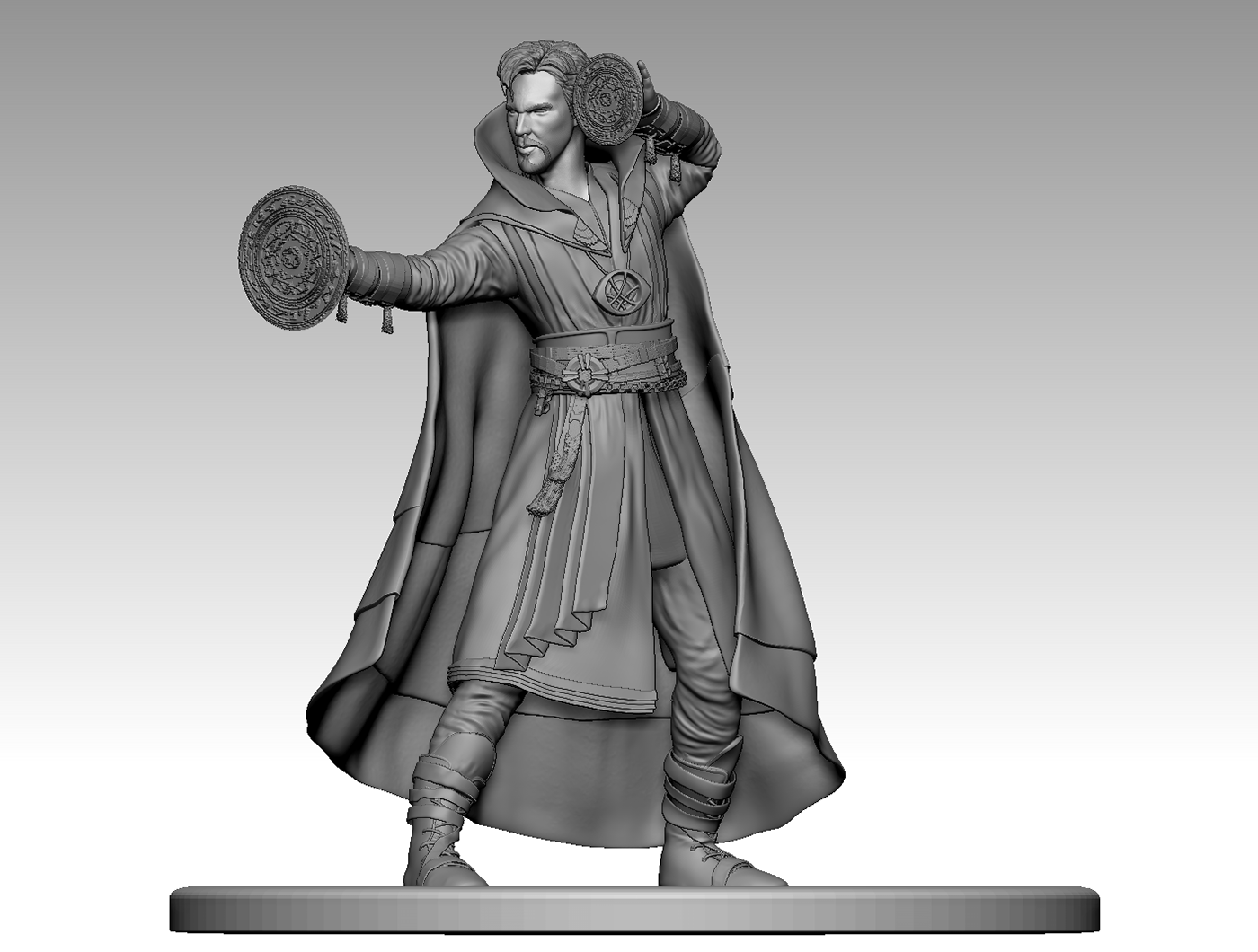 Doctor Strange Benedict Cumberbatch Zbrush Zsculpt turntable 3Dsculpt   model Digital Sculpting marvel