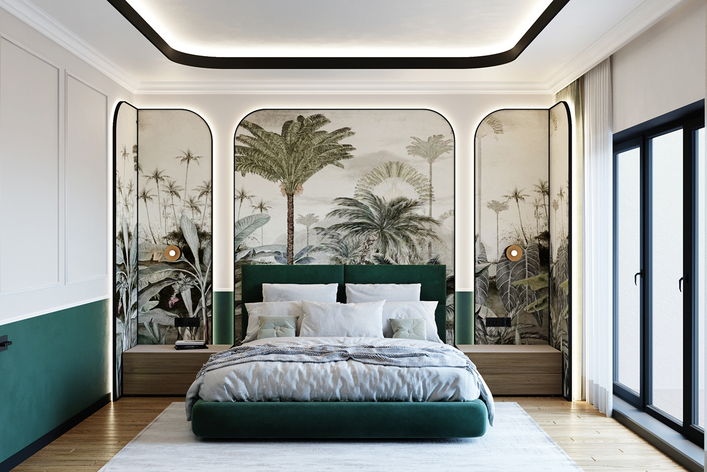 interior design  Render 3ds max corona visualization architecture 3D bedroom dressing room master bedroom