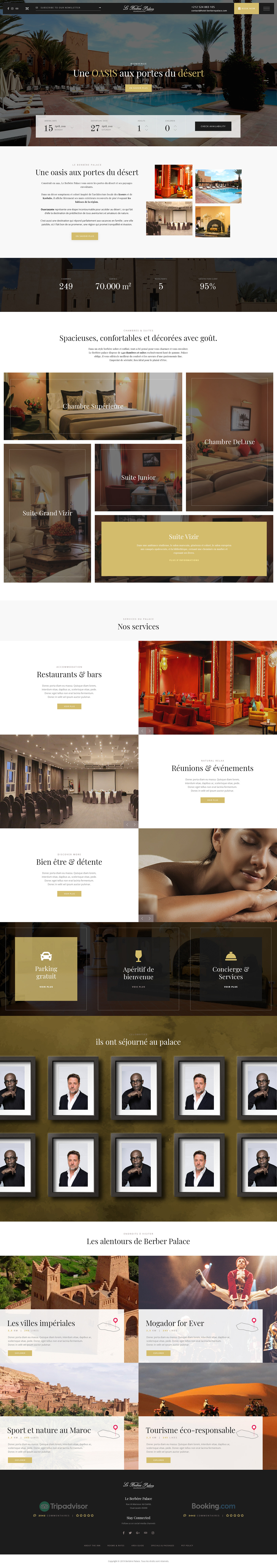 Adobe XD hotel landing page luxury resort ui design Website