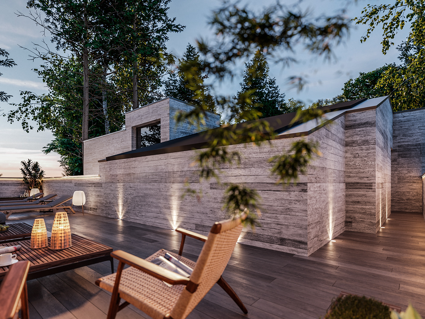3D architecture exterior interior design  Landscape Render visualization