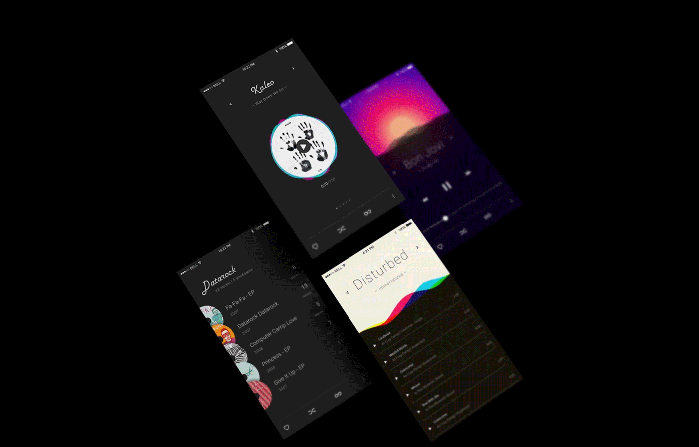 Music Player audio player app apps music Retro Classic Ruby sunset 5 px grid psd