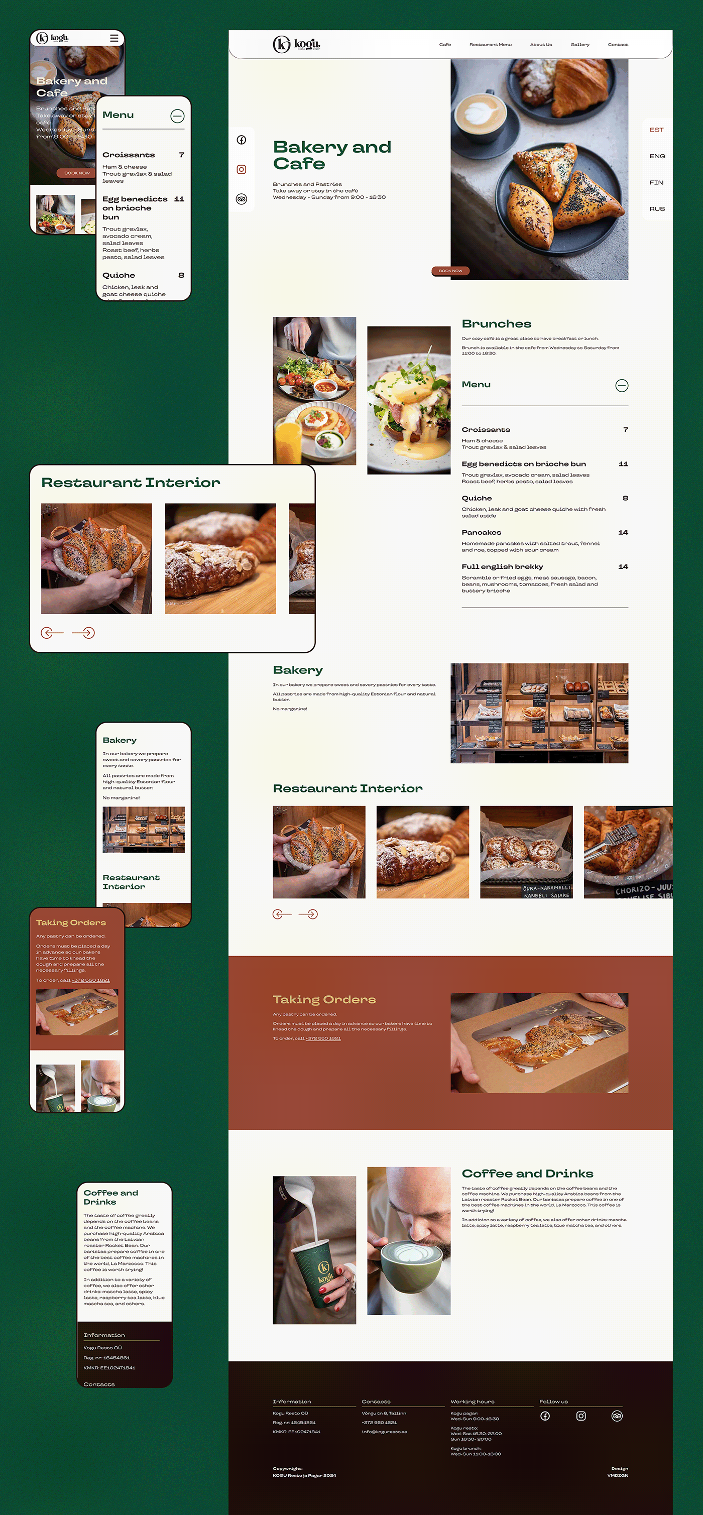 branding  brand identity visual identity restaurant cafe Website Design graphic design  Food 