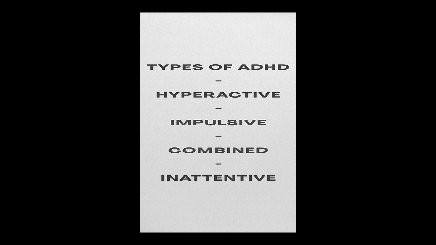 ADHD awareness campaign poster posters series typograph