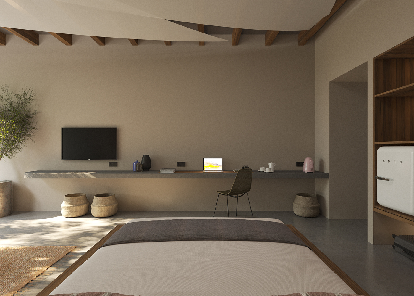 beds corona design hotel hotels house interiors Project room vray