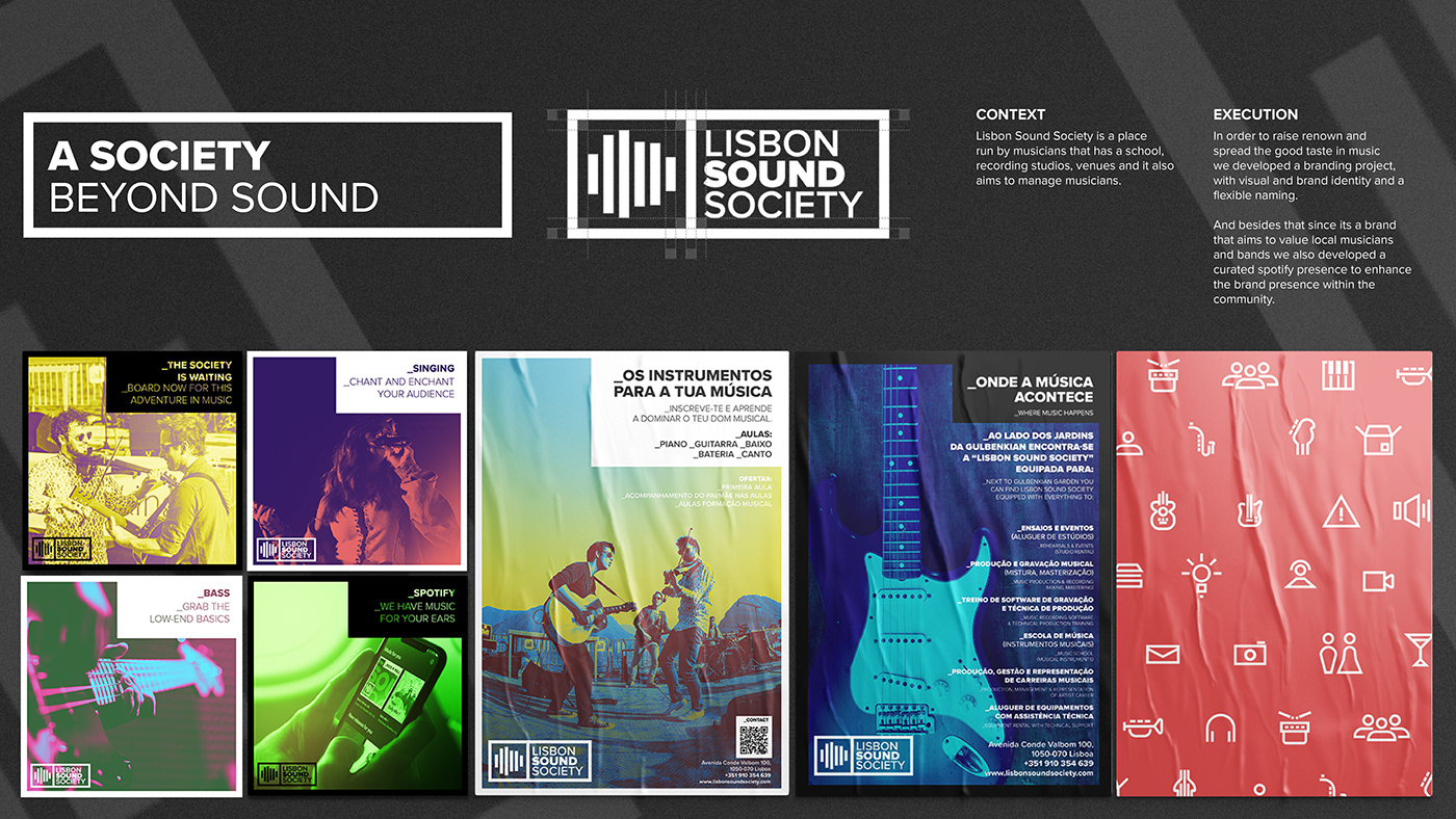 brand Brand Design branding  design Lisbon Lisbon Sound Society music musicians ux/ui Webdesign