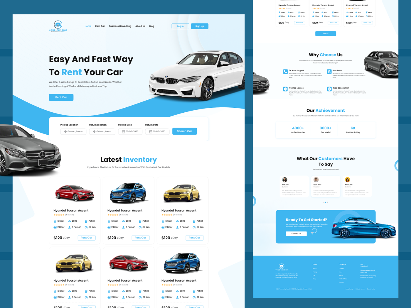 car Vehicle Website Design Web Design  UI/UX Figma ui design user interface landing page UX design