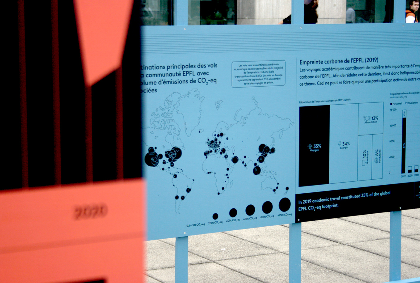 data visualization infographic sculpture cube Travel plane Sustainability climate change wood science