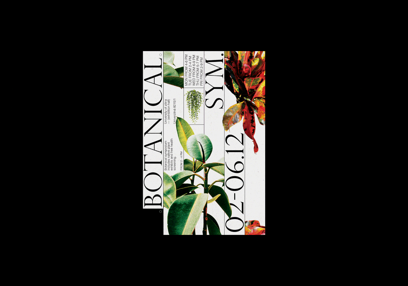 poster graphic design  botanical garden Exhibition  symposium typography   print editorial Plant