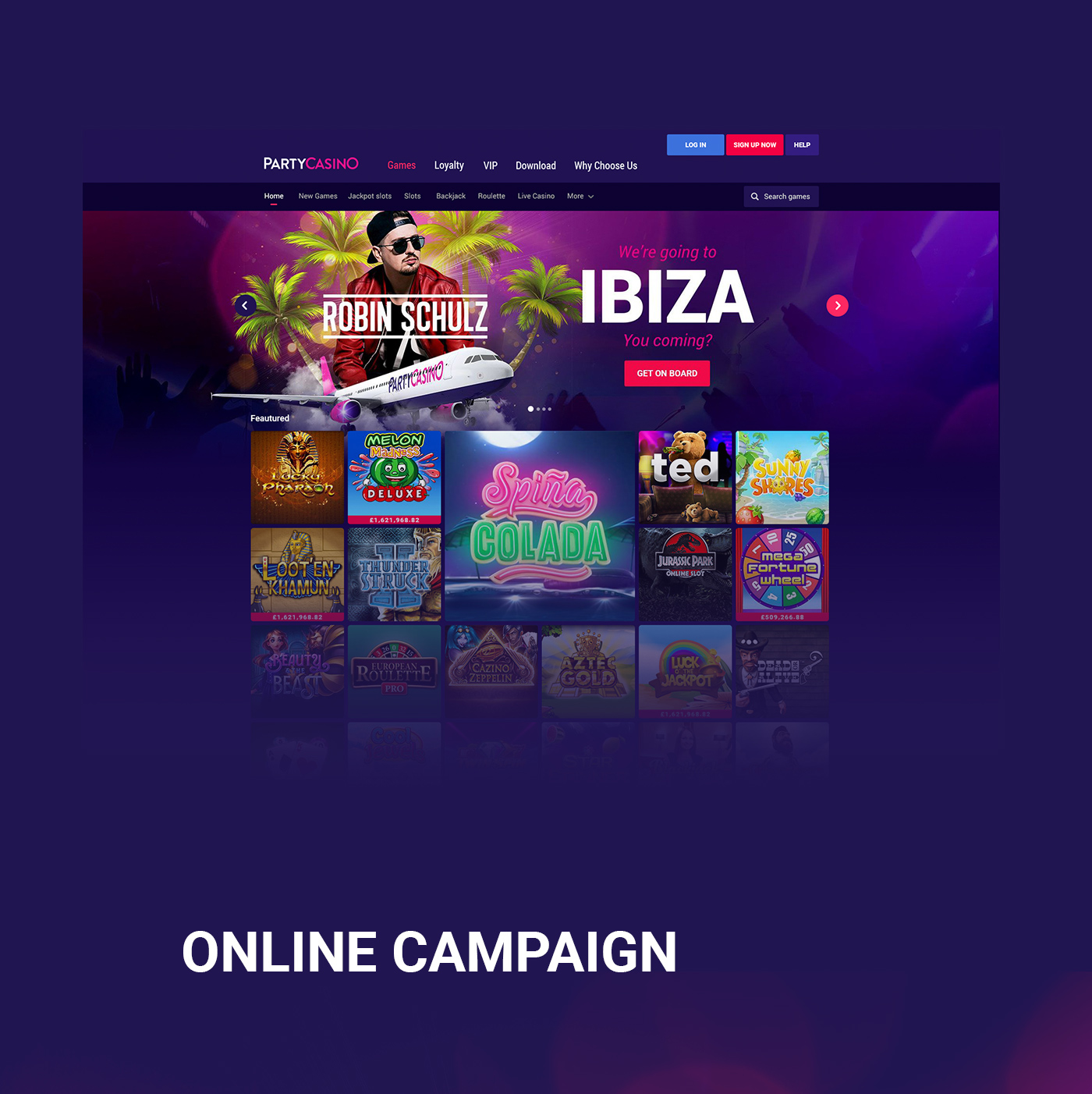 PartyCasino Event PartyCasinoInIbiza Event Campaign online campaign PartyCasino Design PartyCasino Rebranding