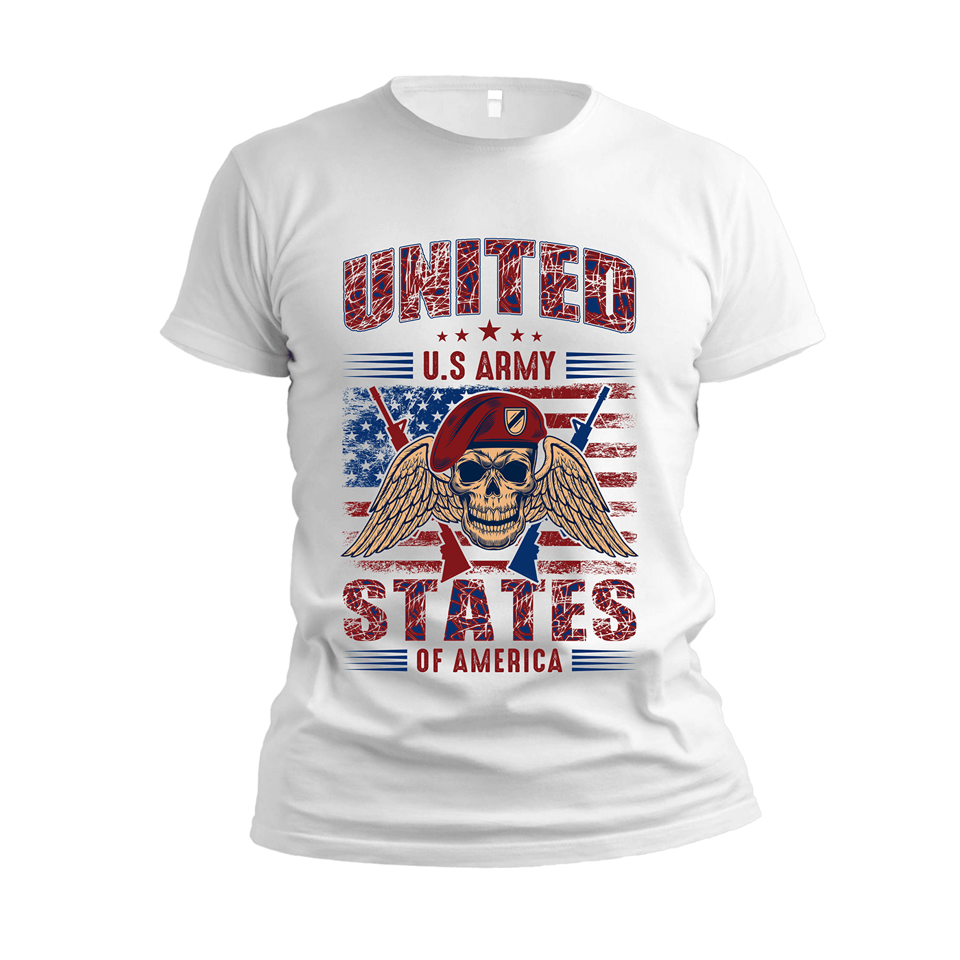 retro vintage merchandise Distressed patriotic flag veterans Military soldier usa T-Shirt Design