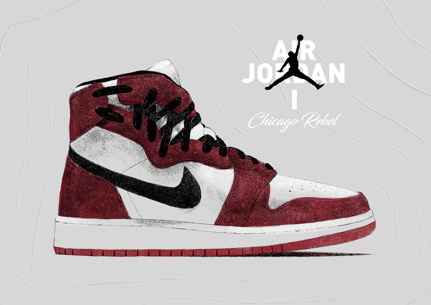 ILLUSTRATION  Nike jordan Retro air Air Jordan 1 sneakers adidas puma reebok shoes jumpman