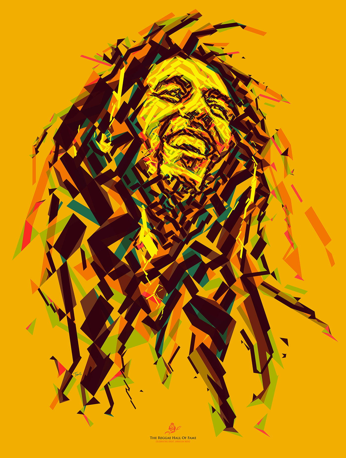 reggae photomosaic mosaic illustrations jamaica fine art poster carribean rastafari roots