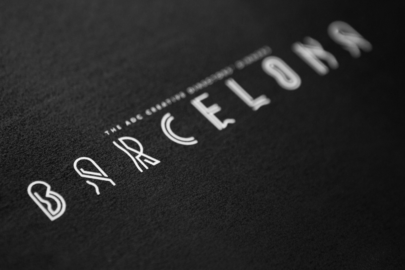 Art Directors Club type alphabet foil copper foil black stock lettering hand made design Invitation dinner Creative Director