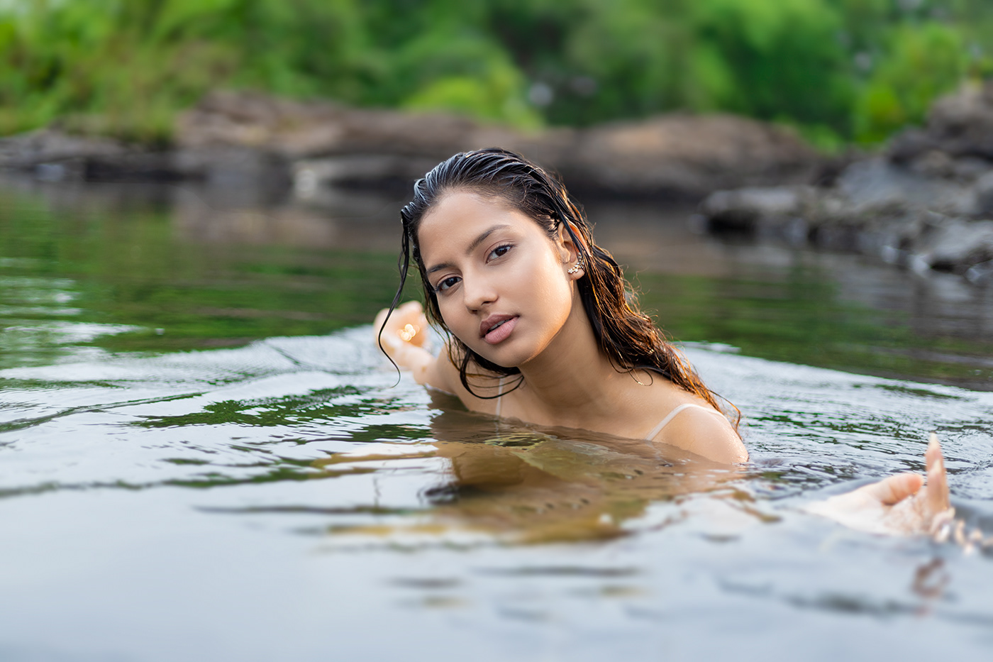 beauty Fashion  model Outdoor photographer Photography  photoshoot portrait retouch water