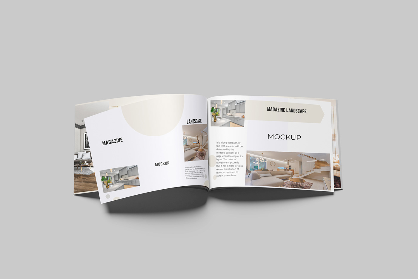 brochure design Landscape mgazine Mockup psd template