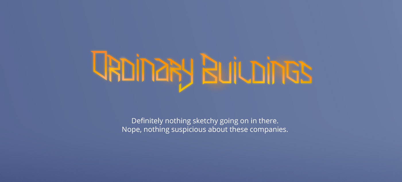 headline saying Ordinary buildings
