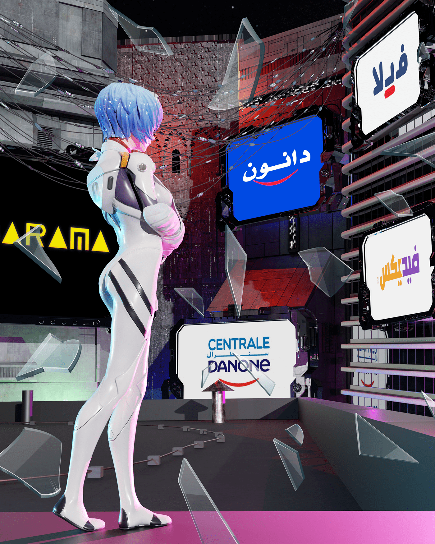 Cyberpunk Scifi concept art fantasy 3D blender Morocco arabic anime Digital Art 