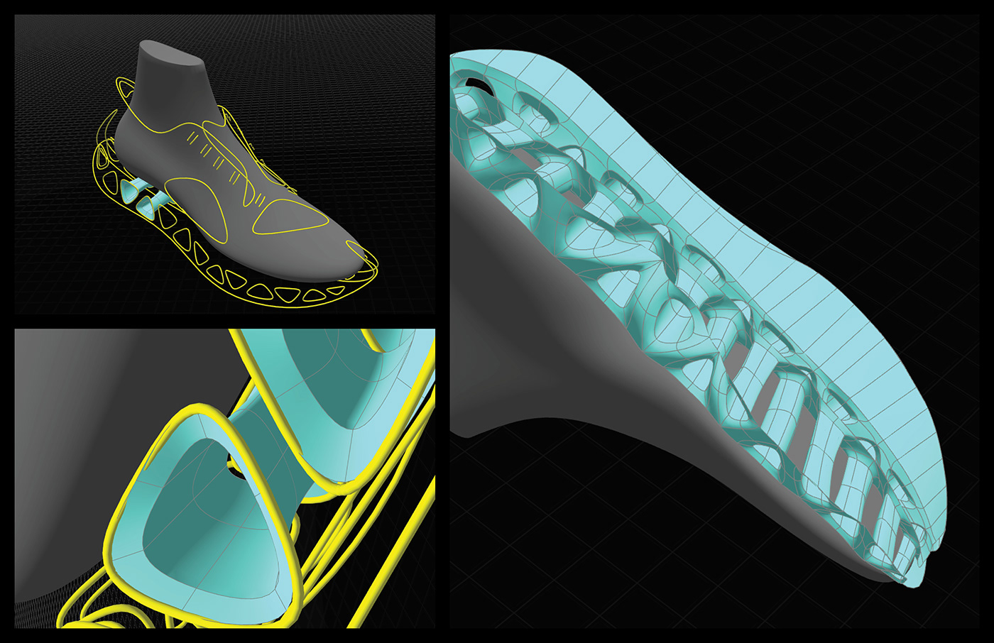 3D 3d printing blender3d concept footwear footwear design gravity sketch shoe design