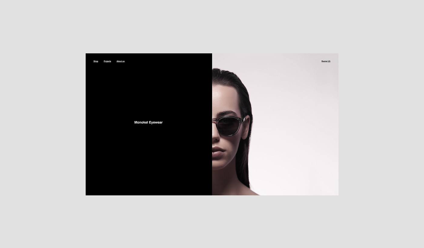 Web design Web Design  Photography  Sunglasses glasses Fashion  UI user interface minimal